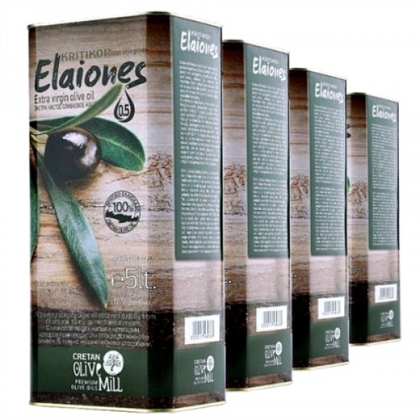 Kritiki Eleones 4 Metallkanister x 5 l Natives Olivenöl Extra